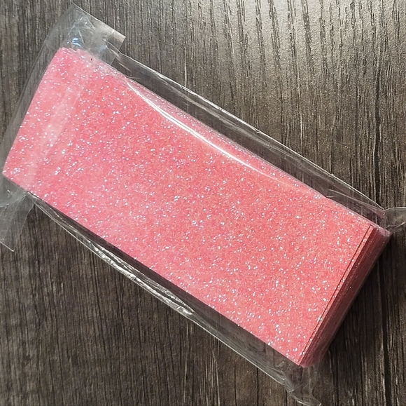 50 Pieces Rectangle Glitter Paper (for False Eyelash Packaging Box), Pink - Picture 3 of 4